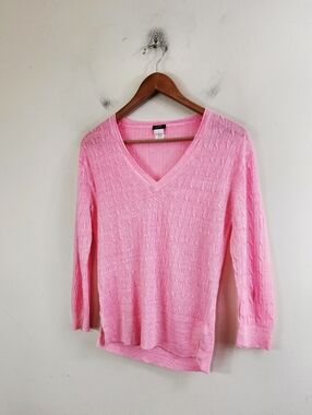 J.crew Linen Cable Knit Sweater Top